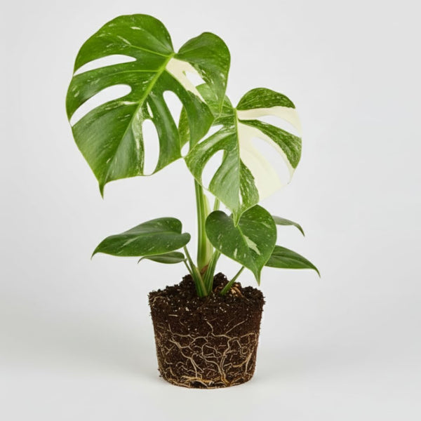 Thai Constellation Monstera Plant Live| 4 to 5 Inch in Height | Philodendron Plant Green and Cream Color | Decorative Variegated Foliage for Home & Garden