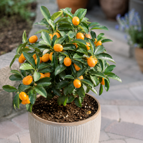 Live Meiwa Kumquat Tree | 1 Gallon Pot | Productive Sweet Citrus Fruit Tree | Fresh Kumquats for Planting | Ideal for Backyard & Patio Containers (No Ship to CA,HI,AK)