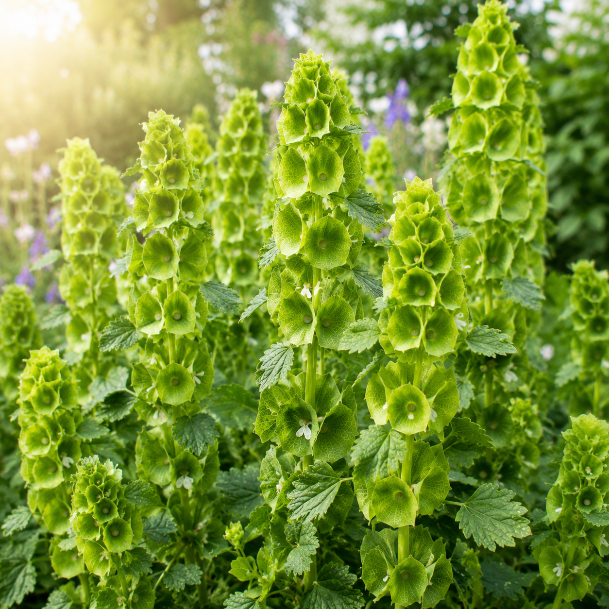 50 Pcs Bells of Ireland Seeds (Moluccella Laevis), Non-GMO Highly Fragrant Shellflower Seed, Long-Lasting Cut Flowers, for Pots, Containers, and Gardens