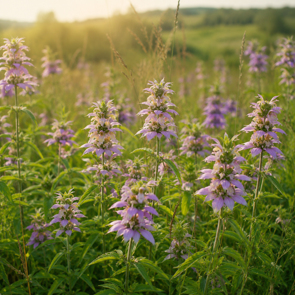 100 Spotted Bee Balm Seeds for Planting, Heirloom, Drought Tolerant, Purple Bee Balm Perennial Wildflower Seeds for Shade & Sun Backyard Landscape