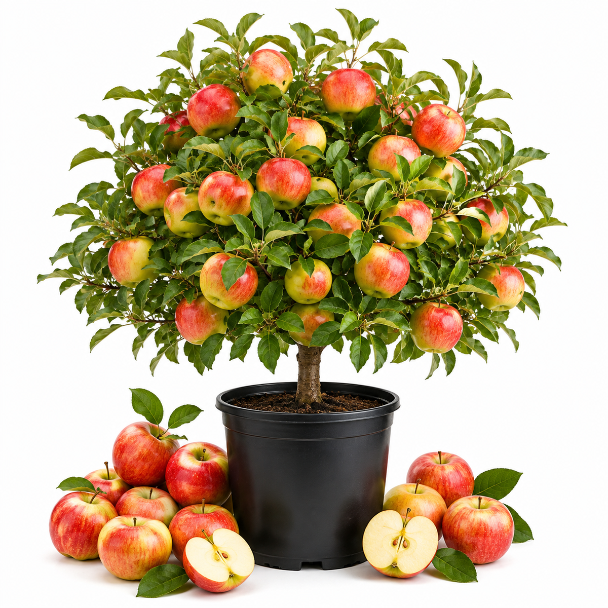 Zestar Apple Trees Live Plants in 3 Gallon Pot, Fruit Trees Live Plants Ready to Fruit, Live Zestar Apple Trees for Outdoor Planting (No Ship to CA, HI, AK)