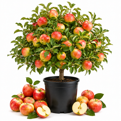 Zestar Apple Trees Live Plants in 3 Gallon Pot, Fruit Trees Live Plants Ready to Fruit, Live Zestar Apple Trees for Outdoor Planting (No Ship to CA, HI, AK)