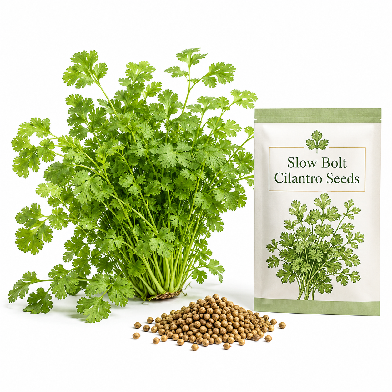150 Slow Bolt Cilantro Seeds, Non-GMO, High Yield, Fast Growing Culinary Herb Seeds, Ideal for Raised Garden Beds