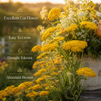 1500 Golden Yarrow Seeds, Non GMO, High Yield, Charming Long-Lasting Flower Accent, Perennial Flower Seeds, Perfect for Outdoor Spaces
