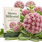 150 Pcs Showy Milkweed Seeds, Premium Non-GMO Heirloom Flowers for Patios - Vigorous Growth, Low Maintenance Meadow Displays
