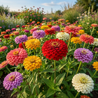 150 Zinnia Seeds for Planting Outdoors, Sturdy California Giant Mix Heirloom, Vigorous Tall Flowers Yielding Striking Large Blooms for Backyards, Easy to Care