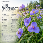 300 Pcs Ohio Spiderwort Seeds for Outdoors, Non-GMO Heirloom Flowers for Patios, Easy to Care Outdoor Décor, Low Maintenance Displays