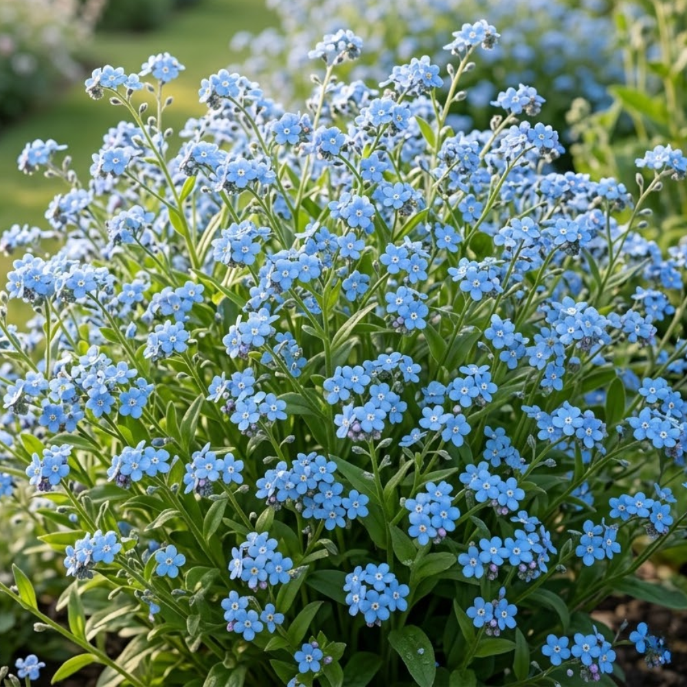 450 Pcs Heirloom Chinese Forget Me Not Seeds for Planting, Robust Lush Foliage & Bright Blue Flowers, Easy to Care Outdoor Yard Decor