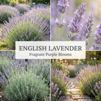3 Pack English Lavender Seeds (600 Seeds), Stunning Cold-Hardy Aromatic Herb for Outdoor Gardens, Sturdy Growth with Striking Purple Blooms