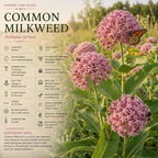 100 Common Milkweed Seeds for Planting Outdoors, Grow Robust, Easy to Care Delicate Pink Flowers for Monarchs & Yard Borders
