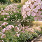 900 Pcs Pink Rock Soapwort Flower Seeds, Cold-Hardy Perennial Plants, Grow Robust Pink Blooms for Ground Cover