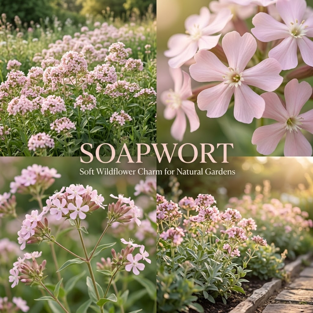 900 Pcs Pink Rock Soapwort Flower Seeds, Cold-Hardy Perennial Plants, Grow Robust Pink Blooms for Ground Cover