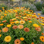 150 Calendula Seeds for Planting Outdoors (3 Packs), Heirloom Pacific Beauty Mix, Vigorous Flowers Yielding Striking Blooms for Balconies, Easy to Care