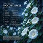 45 Pcs Night Blooming Moon Flower Seeds for Planting, Non-GMO Floral Vines for Outdoor Gardens, Sturdy Climbing Stems for Evening Gardens