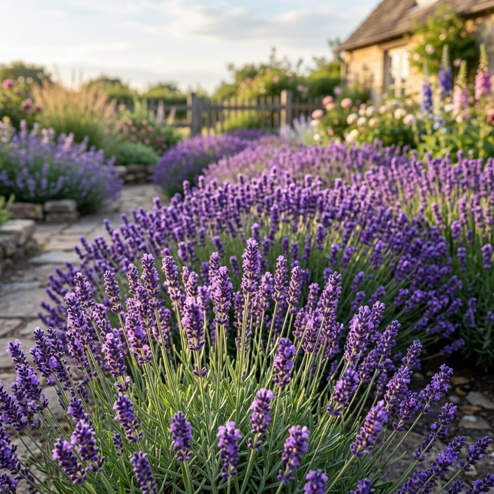 3 Pack English Lavender Seeds (600 Seeds), Stunning Cold-Hardy Aromatic Herb for Outdoor Gardens, Sturdy Growth with Striking Purple Blooms