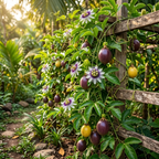No Ship to CA, HI, AK, Passionfruit Tree Live Plant, Sturdy 1 Gallon Potted Edible Fruit Plant Starter, High-Vigor Tropical Vine for Home Landscapes, Resilient Trellis Plant for Sweet Fruits
