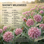 150 Pcs Showy Milkweed Seeds, Premium Non-GMO Heirloom Flowers for Patios - Vigorous Growth, Low Maintenance Meadow Displays