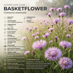 300 Heirloom Basketflower Seeds (Centaurea Americana), Vigorous, Heat-Tolerant Plants - Grow Robust Fringed Blooms for Outdoor Landscapes