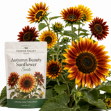 75 Pcs Autumn Beauty Sunflowers Seeds, Non-GMO Heirloom Flower Seeds for Patios & Gardens, Low Maintenance Cut Flowers