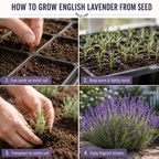 2 Pack English Lavender Seeds for Planting Outdoor (400 Seeds), High Germination Herb Seeds, Robust Low Maintenance Aromatic Flowers for Garden Borders
