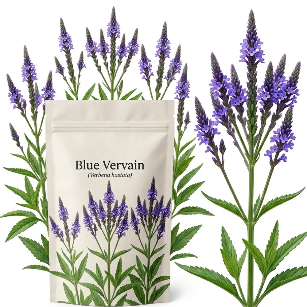 600 Pcs Wildflower Seeds for Planting - Blue Vervain, Cultivate Robust Upright Spikes & Bright Blue Flowers, Easy to Care Outdoor Yard Decor