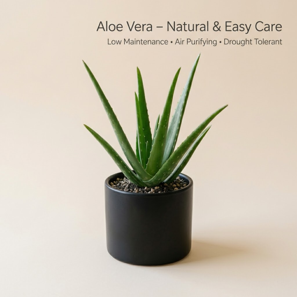 Live Aloe Vera Plant Succulent Trees | Aloe Vera Chinensis in Size 4 Inch Pot | Suitable for Indoor or Outdoor Garden | Easy-Growing Aloe Vera Pen Plant Ideal for Home Décor