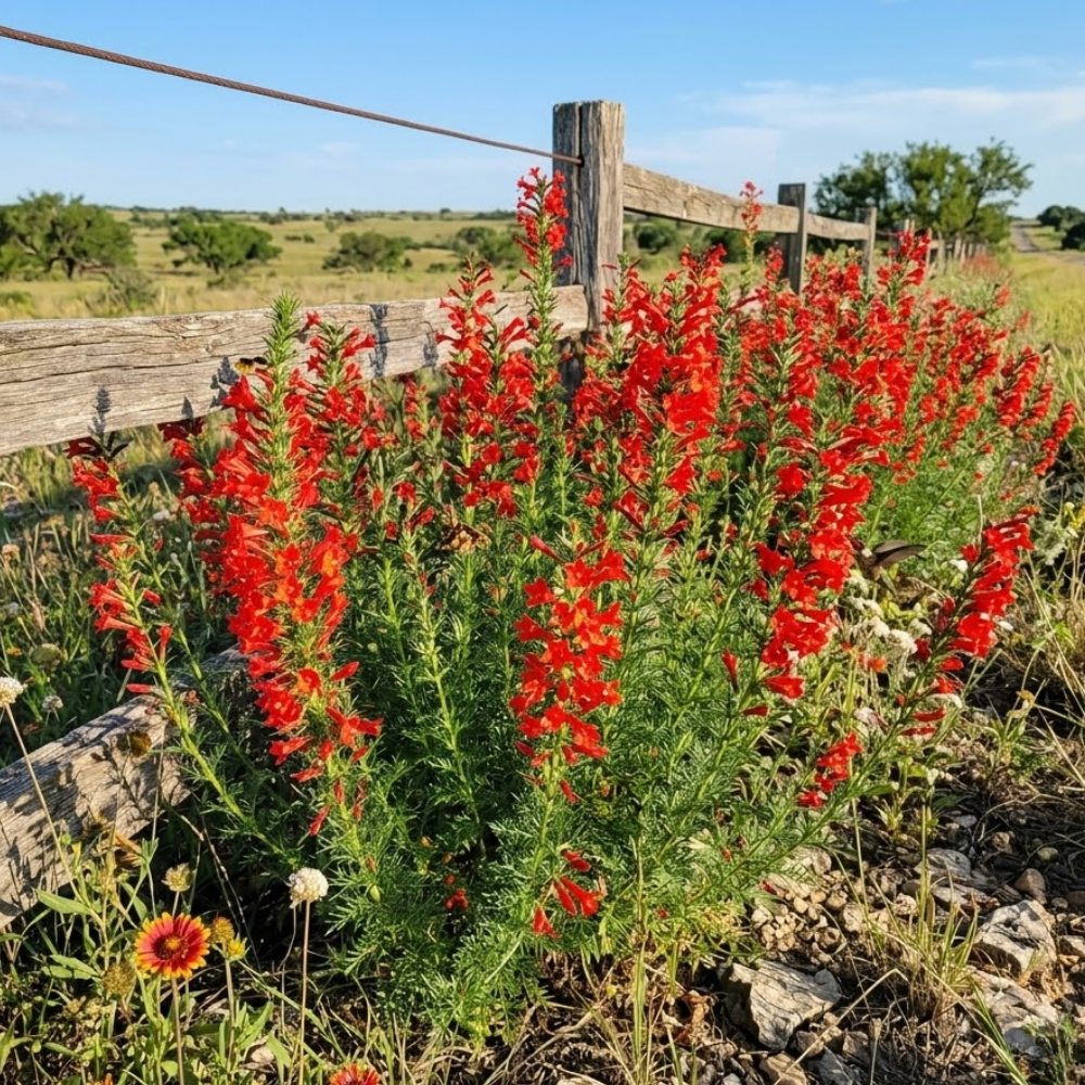 600 Pcs Standing Cypress Seeds, Cultivate Robust Feathery Foliage & Bright Red Spikes, Easy to Care Outdoor Yard Decor
