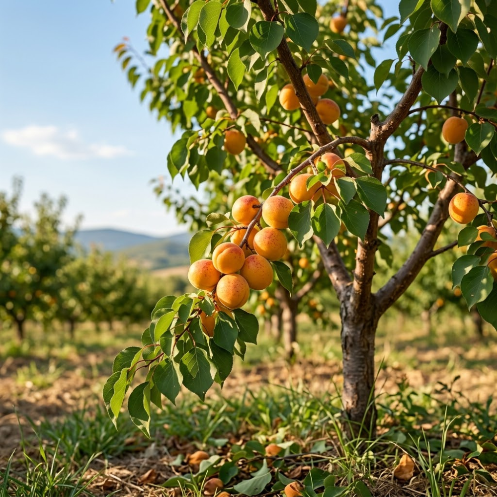 (No Ship to CA,HI,AK) Apricot Tree Live Plant, 3 Gallon Potted Edible Fruit Tree Starter, High-Vigor Cold-Hardy Plant for Home Landscapes, Resilient Deciduous Shade Tree for Backyard Orchards