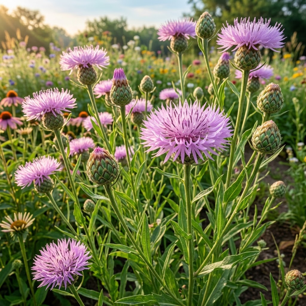 300 Heirloom Basketflower Seeds (Centaurea Americana), Vigorous, Heat-Tolerant Plants - Grow Robust Fringed Blooms for Outdoor Landscapes