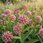 60 Pcs Prairie Milkweed Seeds for Planting Outdoors, Non-GMO Heirloom Perennial Seeds, Low Maintenance Cold-Hardy Pink Blooms for Yard Borders