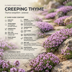 750 Pcs Creeping Thyme Seeds, Non-GMO Heirloom Ground Cover for Patios, Easy to Care Outdoor Yard Pathway Décor, Low Maintenance Perennial
