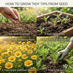 150 Pcs Tidy Tips Seeds for Planting Outdoors, Non-GMO Heirloom Wildflowers, Sturdy Low Maintenance t Blooms for Sunlit Yard Borders