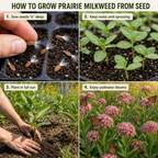 20 Pcs Milkweed Seeds for Planting, Prairie Heirloom, Vigorous Perennial Flowers Yielding Striking Blooms for Backyards