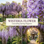 15 Pcs Wisteria Seeds for Planting Outdoors, Vigorous Flowers Yielding Striking Blooms for Yard Trellises, Easy to Care