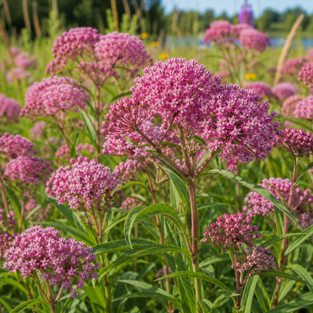 100 Common Milkweed Seeds for Planting Outdoors, Grow Robust, Easy to Care Delicate Pink Flowers for Monarchs & Yard Borders