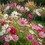 300 Pcs Sea Shells Cosmos Seeds for Outdoors, Cultivate Robust Feathery Foliage & Bright Fluted Flowers, Easy to Care Outdoor Yard Decor
