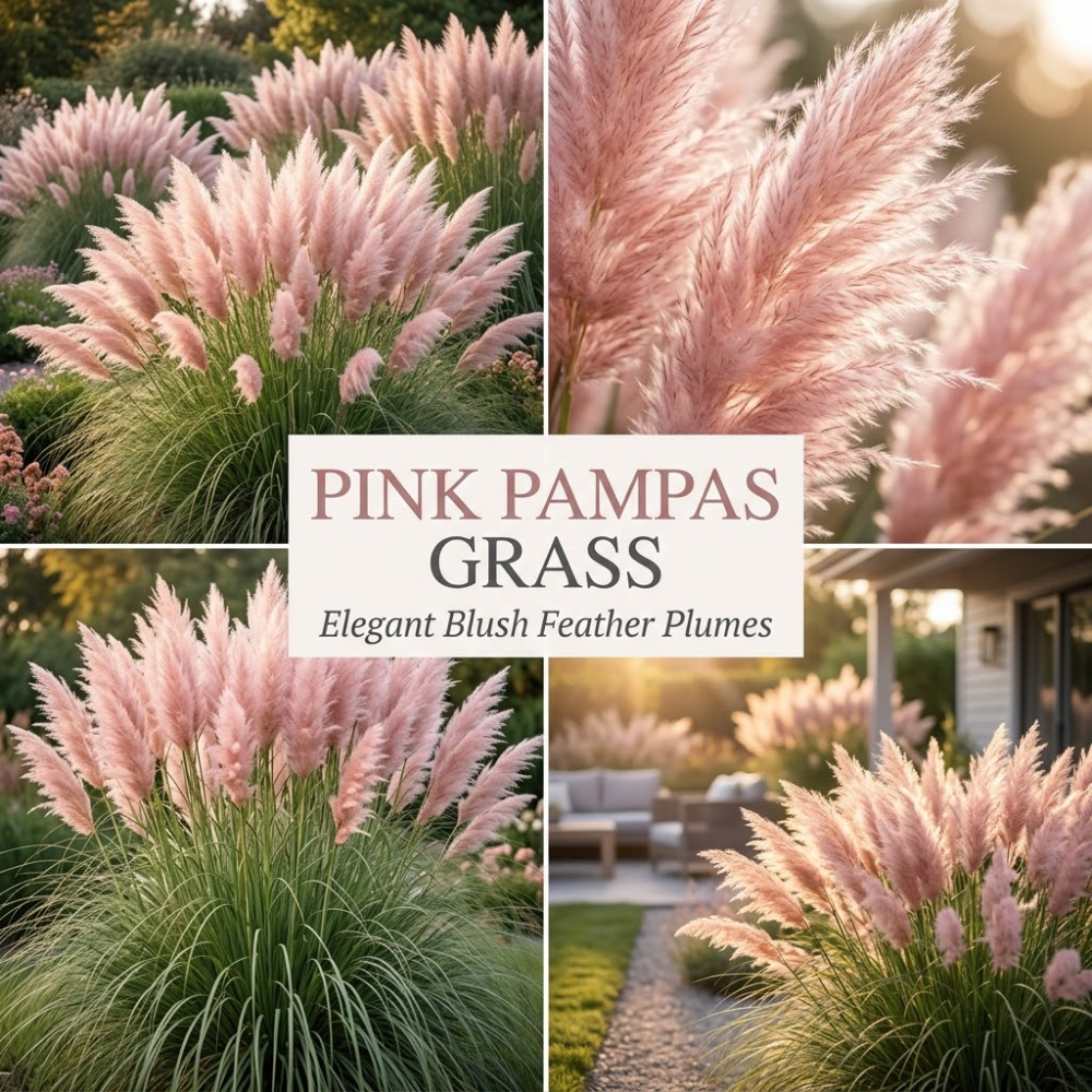 300 Heirloom Pampas Grass Seeds for Planting, Non-GMO Ornamental Decor for Outdoor Gardens, Sturdy Growth, Easy to Care