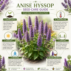 750 Anise Hyssop Seeds, Non GMO, Long Lasting Blooms, Decorative Flower Seeds for Containers & Outdoor Planting
