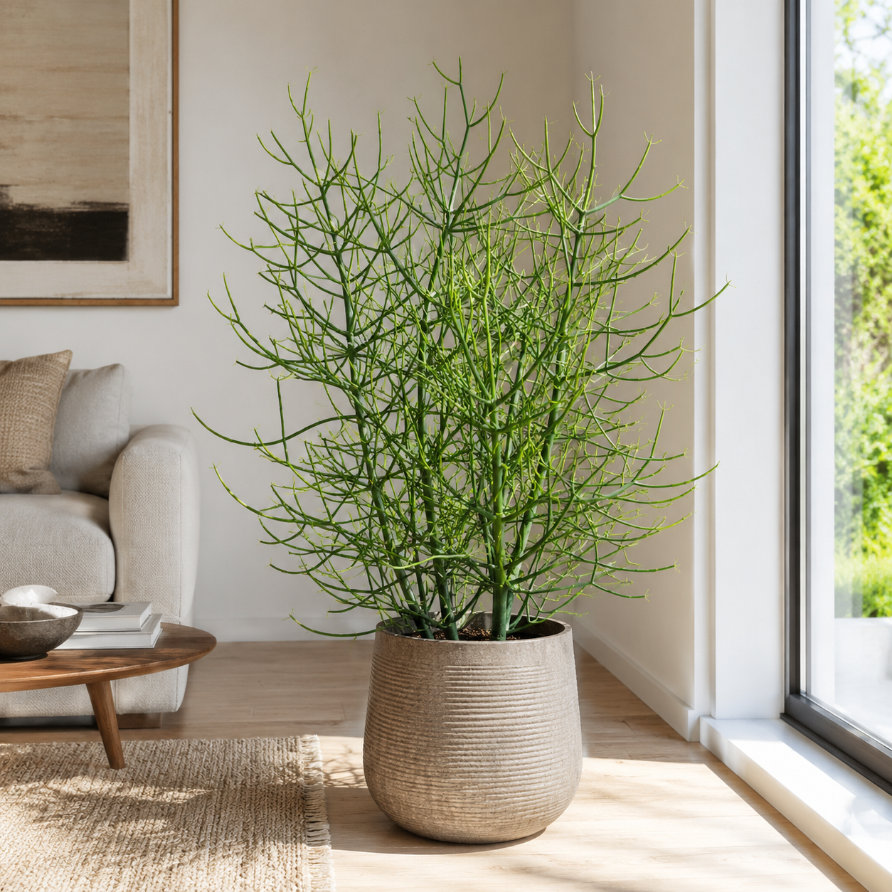 Pencil Cactus Bare Root Live Plant | Variegated Pencil Plant Live Succulent | Decorative Cactus Pencils | Live Indoor Cactus Plant for Home Decor, Office Spaces & Gift Ideas