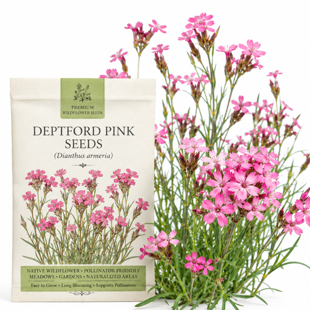 100 Pcs Deptford Pink Seeds for Planting Outdoors Non-GMO Heirloom Wildflowers, Low Maintenance Pink Blooms for Yard Borders