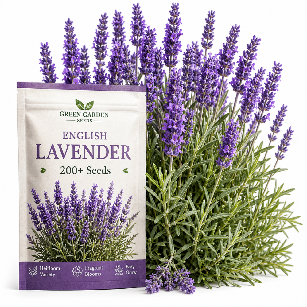 200 English Lavender Seeds for Planting Outdoors, Vigorous Purple Flower Seeds, Sturdy Low Maintenance Fragrant Herb for Patios & Cut Flower Gardens