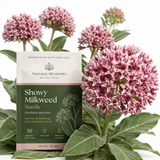 50 Pcs Showy Milkweed Seeds for Planting Outdoors, Non-GMO Heirloom Perennial Flowers, Low Maintenance Pink Blooms for Butterfly Yard Borders