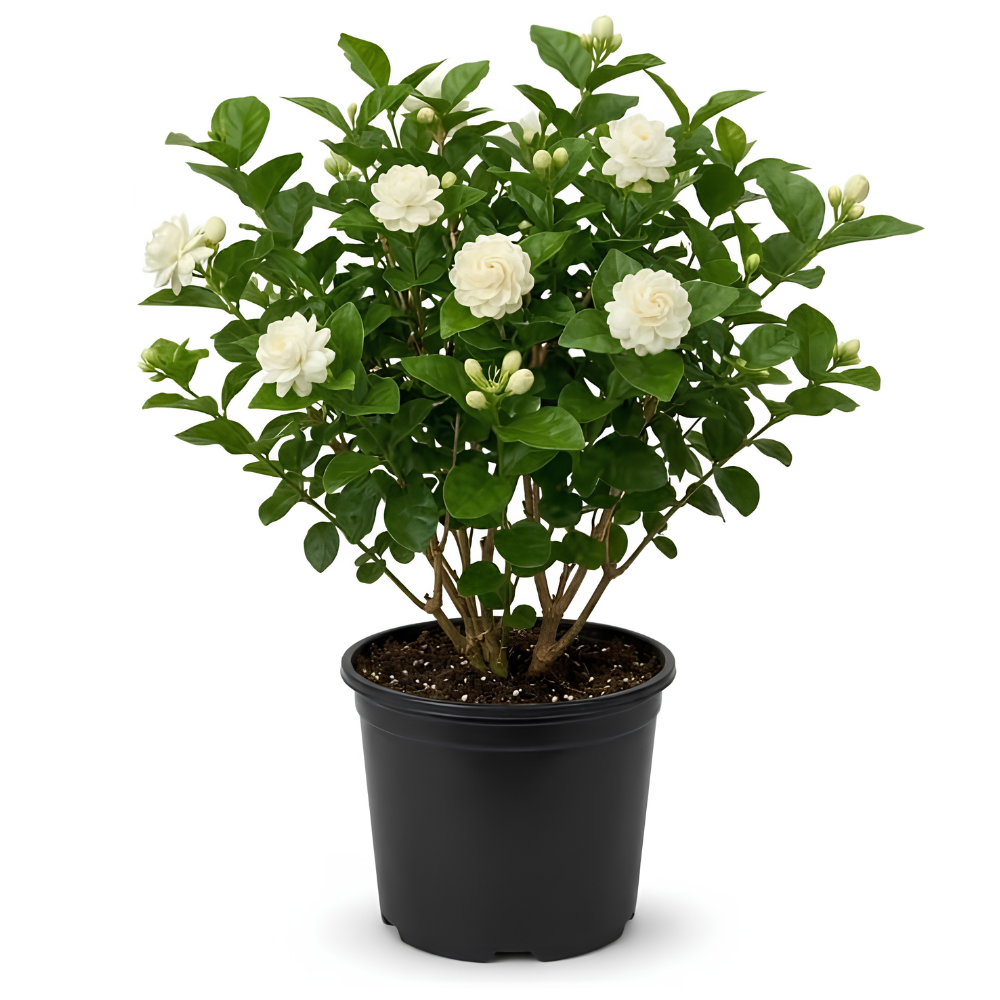 (No Ship to CA,HI,AK) Duke Jasmine Live Plant in 1 Gallon Pot, Vigorous Fragrant Flowering Shrub with Double White Blooms, Sturdy Low Maintenance Plant for Patios & Home Landscapes