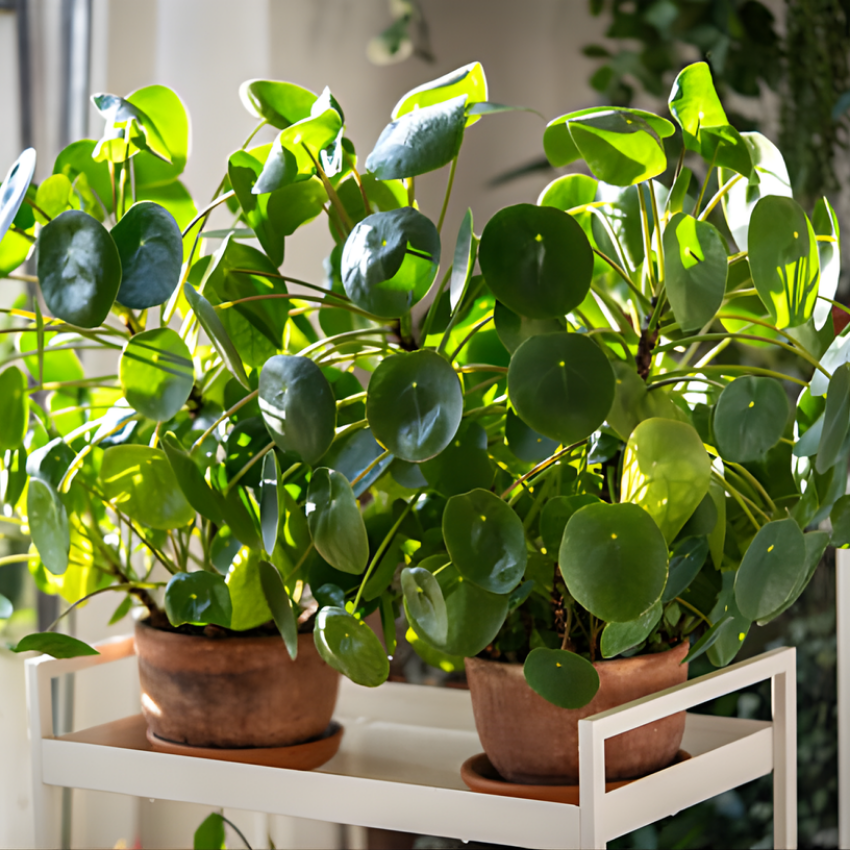 Pilea Peperomioides Plant Live in 6 Inch Pot, Chinese Money Plant Live for Planting, Compact Indoor Plant for Modern Home & Office Settings, Real Plants for Easy Indoor Gardening