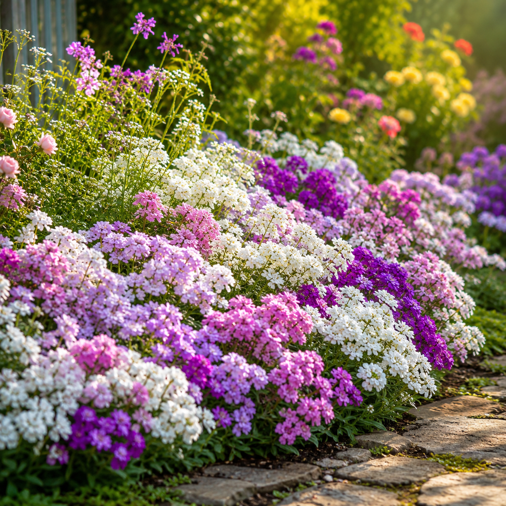 200 Mixed Color Candytuft Flower Seeds for Planting, Iberis umbellata, Non-GMO, Fast Growing, Multi-Color Flower Seeds, for Patio Pots, Containers, and Window Boxes