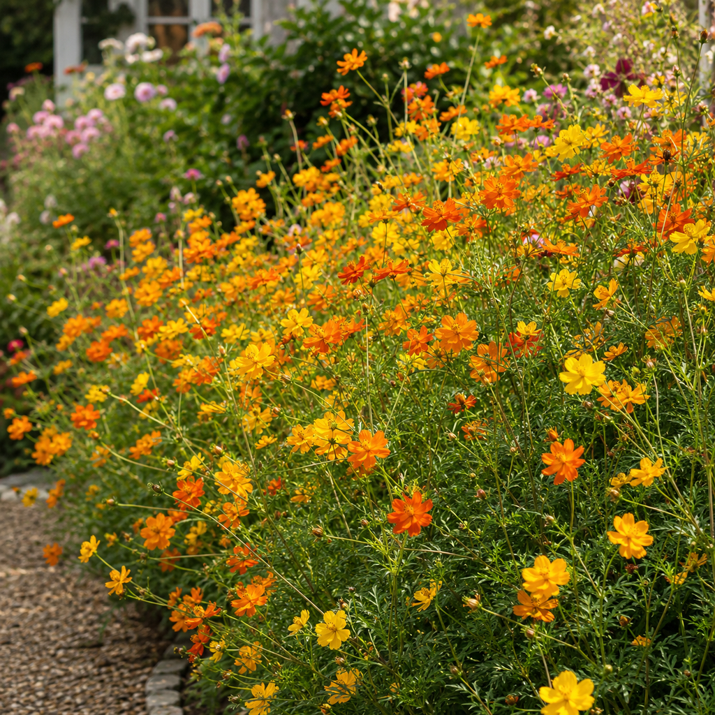 200 Bright Light Mix Sulphur Cosmos Seeds, Heirloom, Hardy, Drought Tolerant Native Summer Flower, for Tough Soil Gardens and Sunny Borders