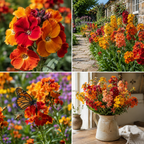 900 English Wallflower Seeds for Planting, Non GMO Cheiranthus cheiri, Easy to Grow, Cold Hardy Spring Flower Seeds, for Gardens & Landscaping