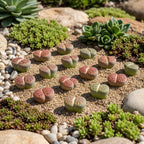 Pack of 20 Live Small Exotic Lithops Live Plants | Perfect for Lithops Starter, Great Terrarium Addition | Bare Root Without Soil or Pot, Easy to Grow and Ideal for Indoor/Outdoor Display