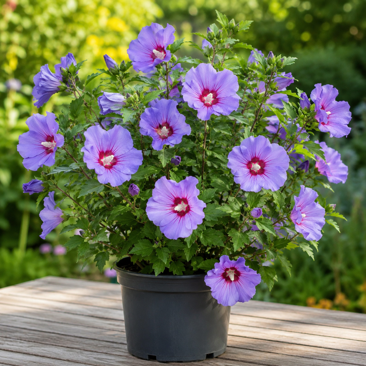 2 Purple Althea Live Plants (Rose of Sharon) | 10-12 Inch Tall Flowering Trees | Hardy Hibiscus Shrubs for Outdoor Planting, Landscaping & Garden Beds