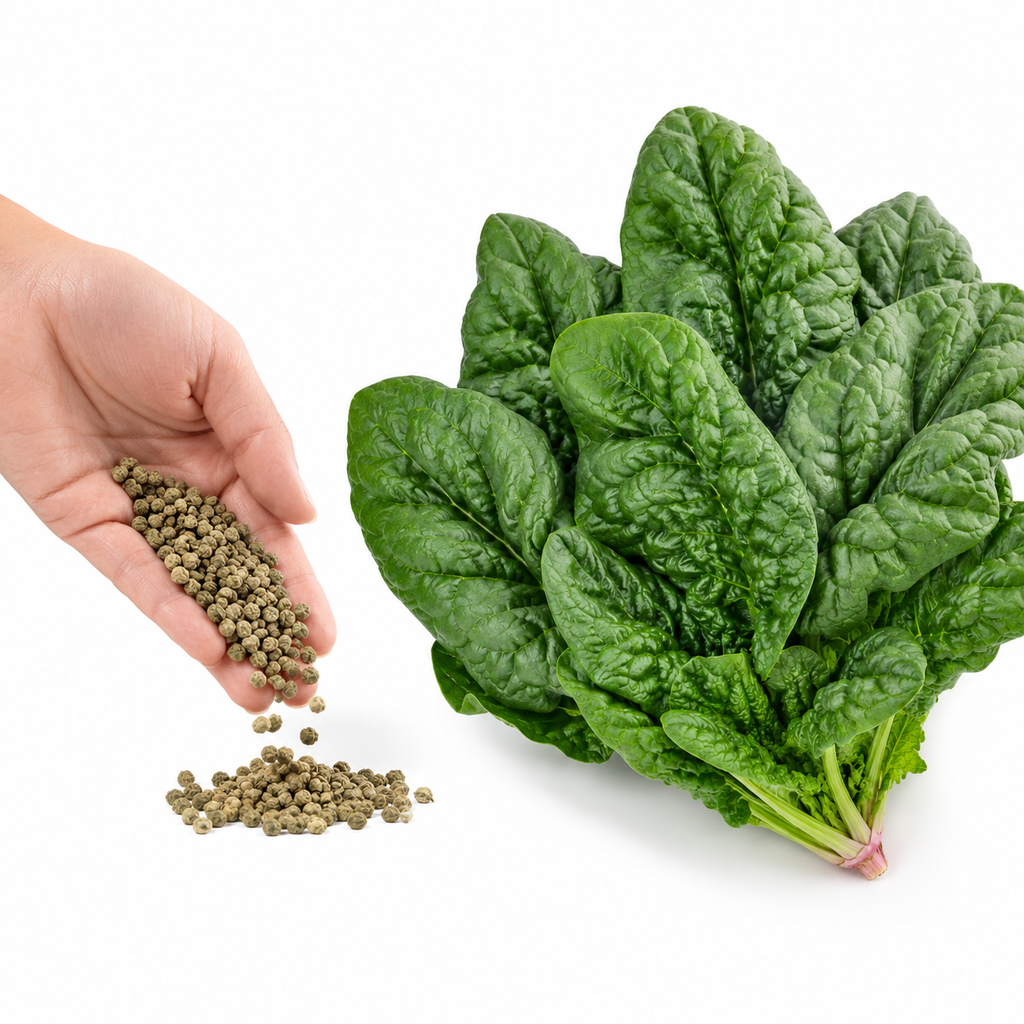 Bloomsdale Spinach Seeds for Planting, 200 Pcs, Non GMO, Easy to Grow Green Vegetables Seeds, for Backyard Garden